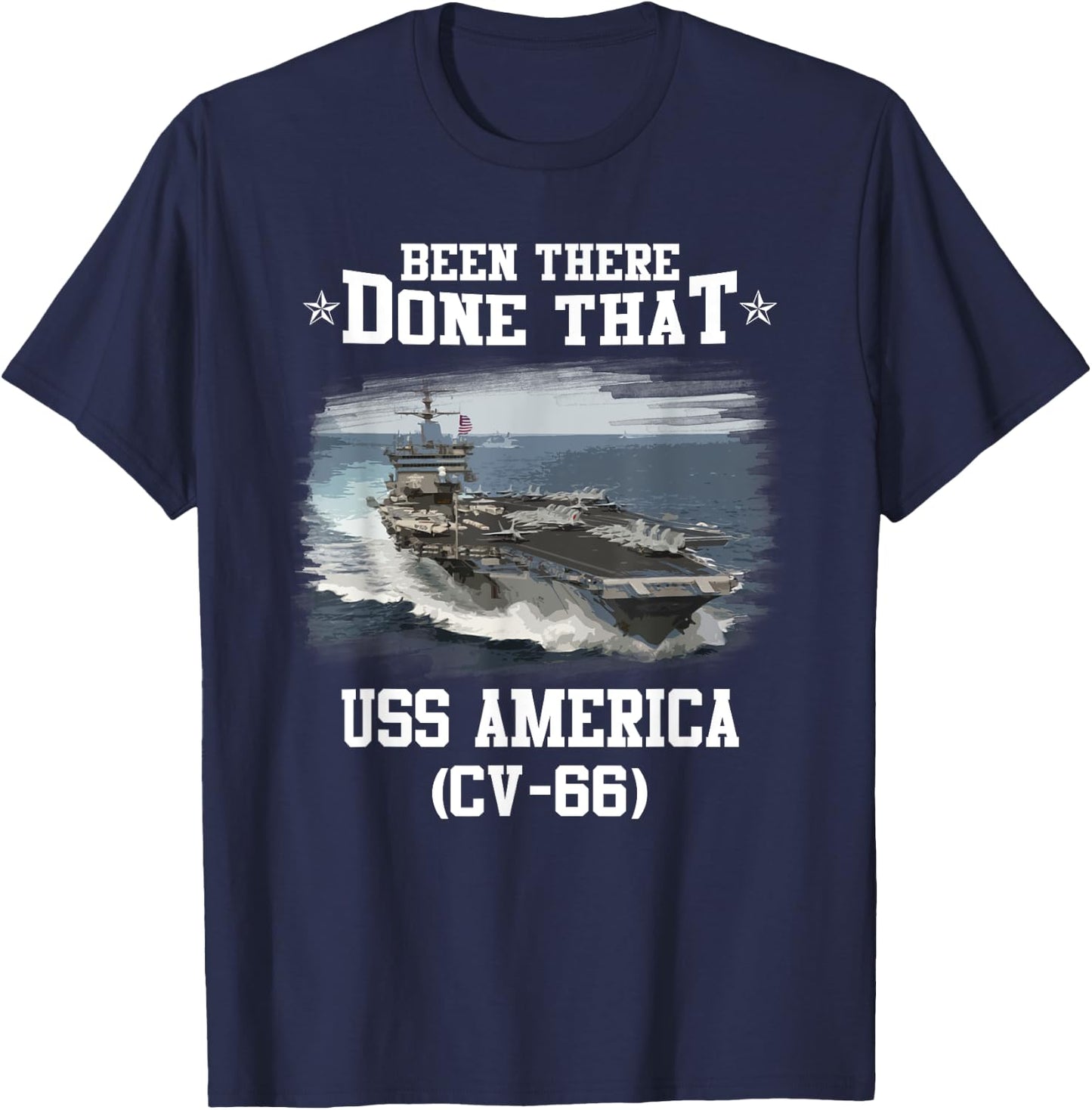 USS America CV-66 Veterans Day Father Day Gift T-Shirt - T-Shirt | Navy