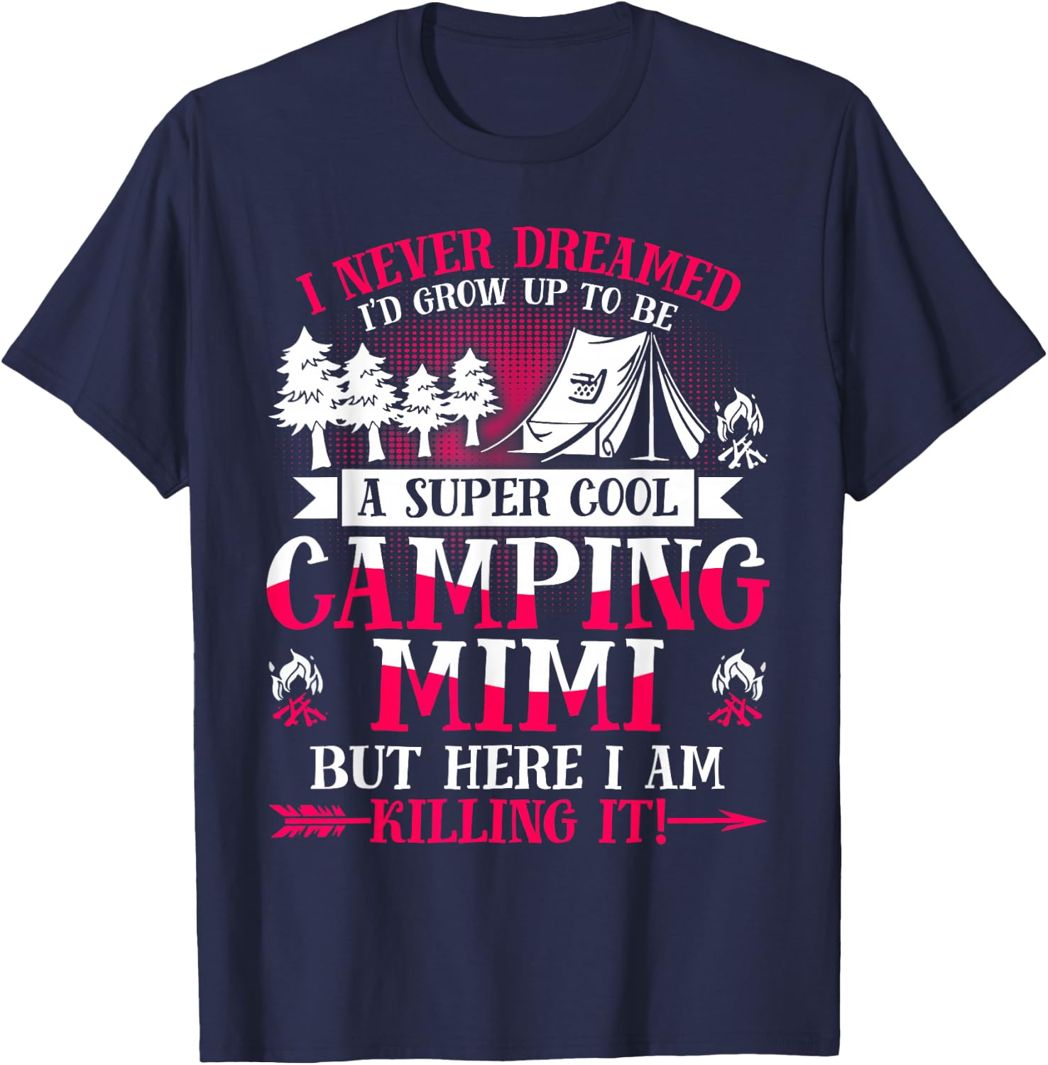 Camping Mimi Supper Cool Mimi Summer Holiday T-Shirt - T-Shirt | Navy