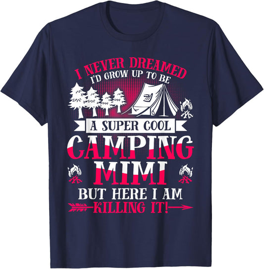 Camping Mimi Supper Cool Mimi Summer Holiday T-Shirt - T-Shirt | Navy