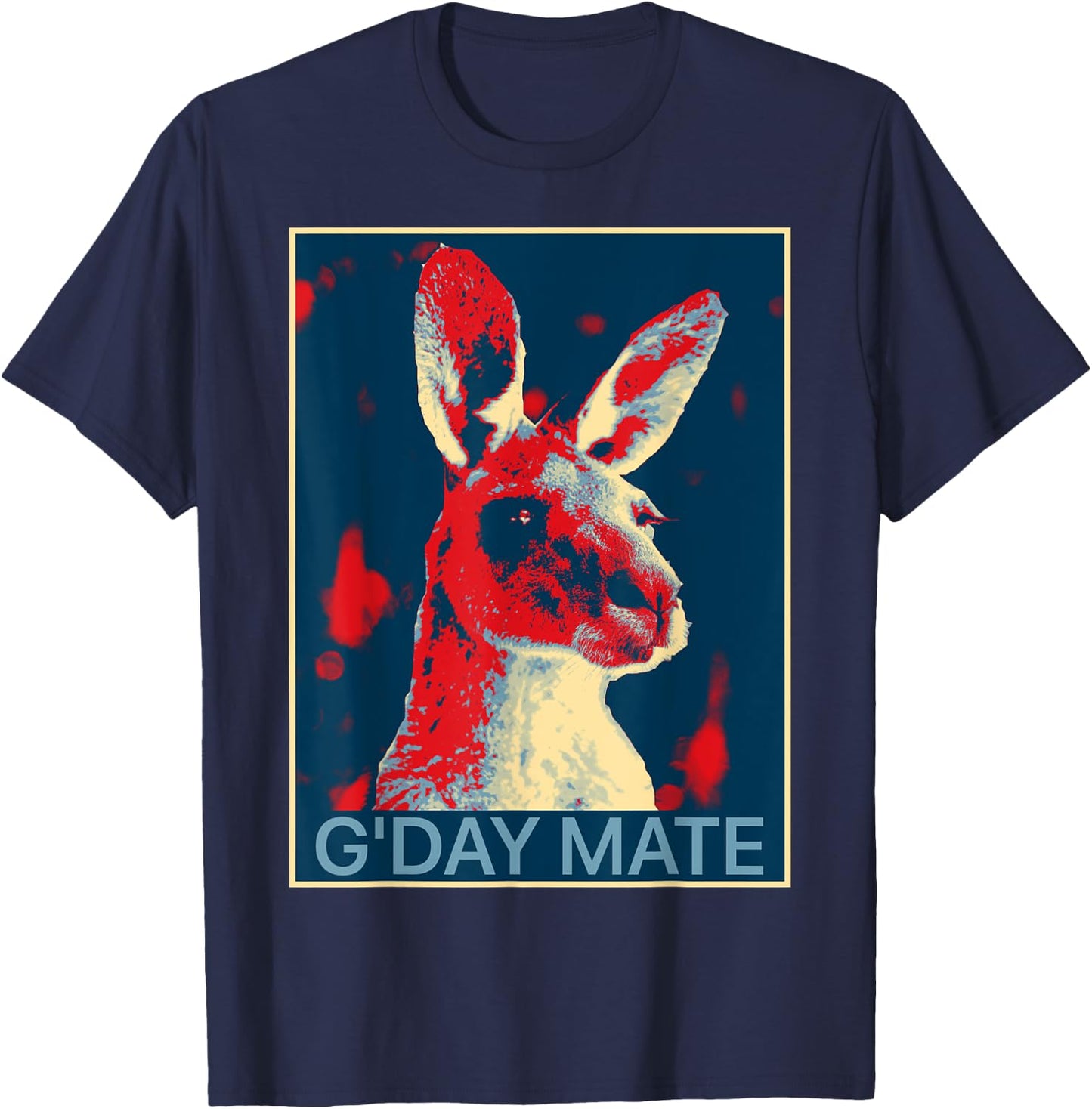 Australia G'Day Mate Shirt Funny Kangaroo Australian Symbol T-Shirt - T-Shirt | Navy