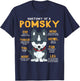 Pomsky Anatomy Funny Dog Mom Dad Gift T-Shirt - T-Shirt | Navy