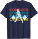 Conquer Deadlift Fitness Weightlifting Gym Workout T-Shirt - T-Shirt | Navy