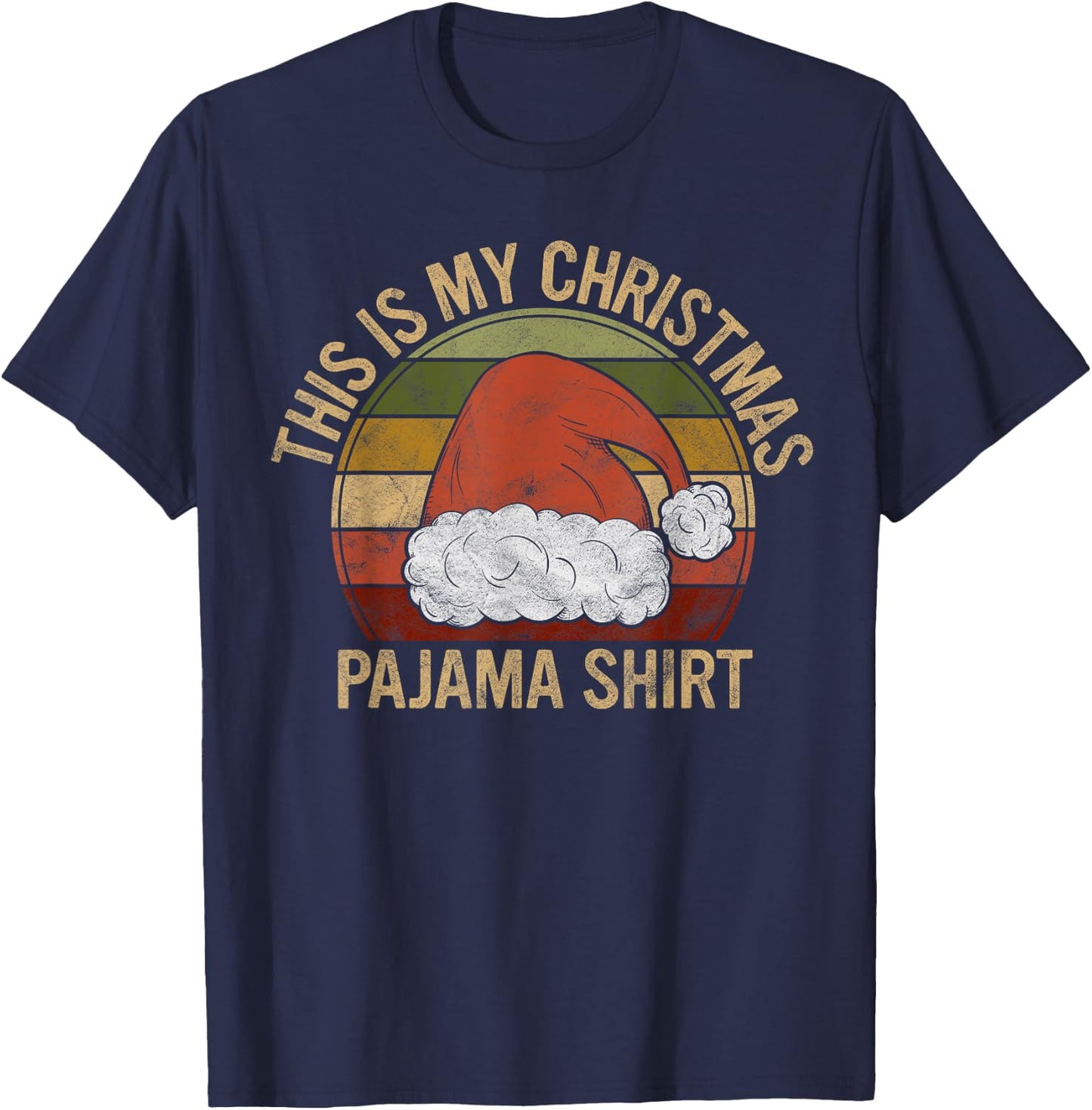This Is My Christmas Pajama Shirt Gift Funny Xmas Costume T-Shirt - T-Shirt | Navy