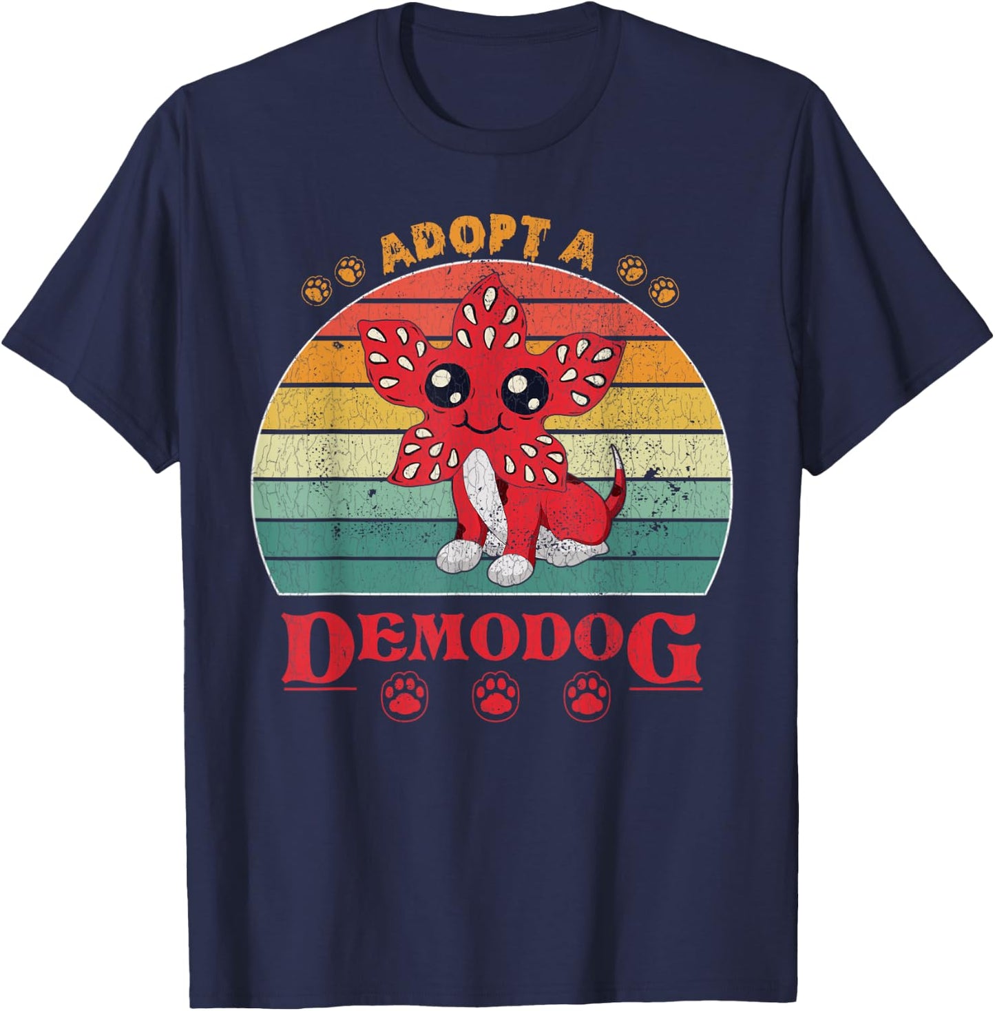 Adopt a demodog funny dog lovers T-Shirt - T-Shirt | Navy