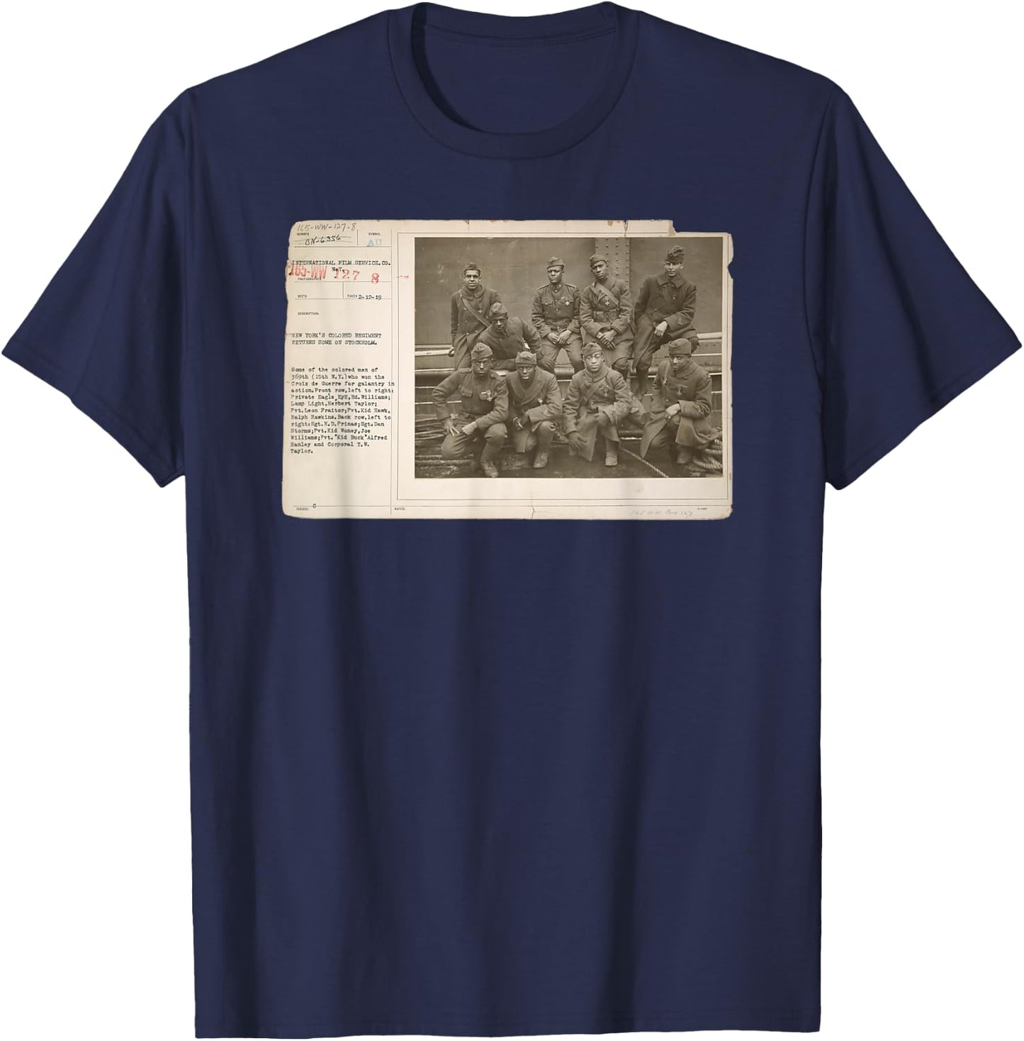 Black History Harlem Hellfighters T-Shirt - T-Shirt | Navy