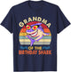 Grandma of the Shark Birthday Matching Family T-Shirt - T-Shirt | Navy
