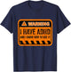Warning I Have ADHD - Men Women Humour ADHD Awareness T-Shirt - T-Shirt | Navy
