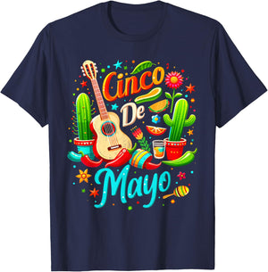 Cinco De Mayo Mexican Fiesta 5 De Mayo Party Family Fiesta T-Shirt - T-Shirt | Navy