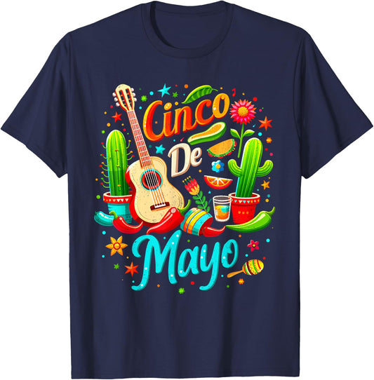 Cinco De Mayo Mexican Fiesta 5 De Mayo Party Family Fiesta T-Shirt - T-Shirt | Navy