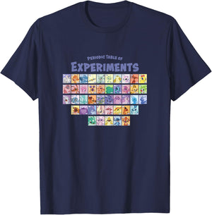 Disney Lilo & Stitch Periodic Table Of Experiments Big Logo T-Shirt - T-Shirt | Navy