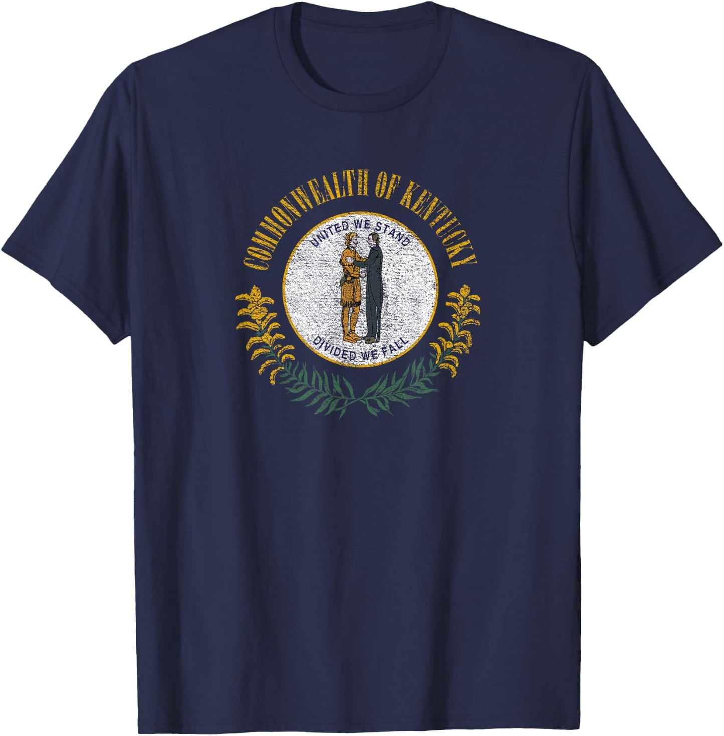 State of Kentucky Flag -- the Bluegrass State T-Shirt - T-Shirt | Navy