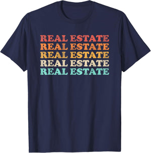 Retro Real Estate T-Shirt - T-Shirt | Navy