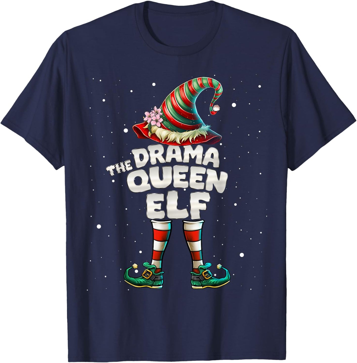 I'm The Drama Queen Elf Family Matching Group Christmas T-Shirt - T-Shirt | Navy