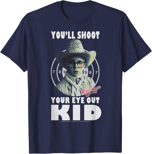 A Christmas Story Ralphie You'll Shoot Your Eye Out Kid T-Shirt - T-Shirt | Navy