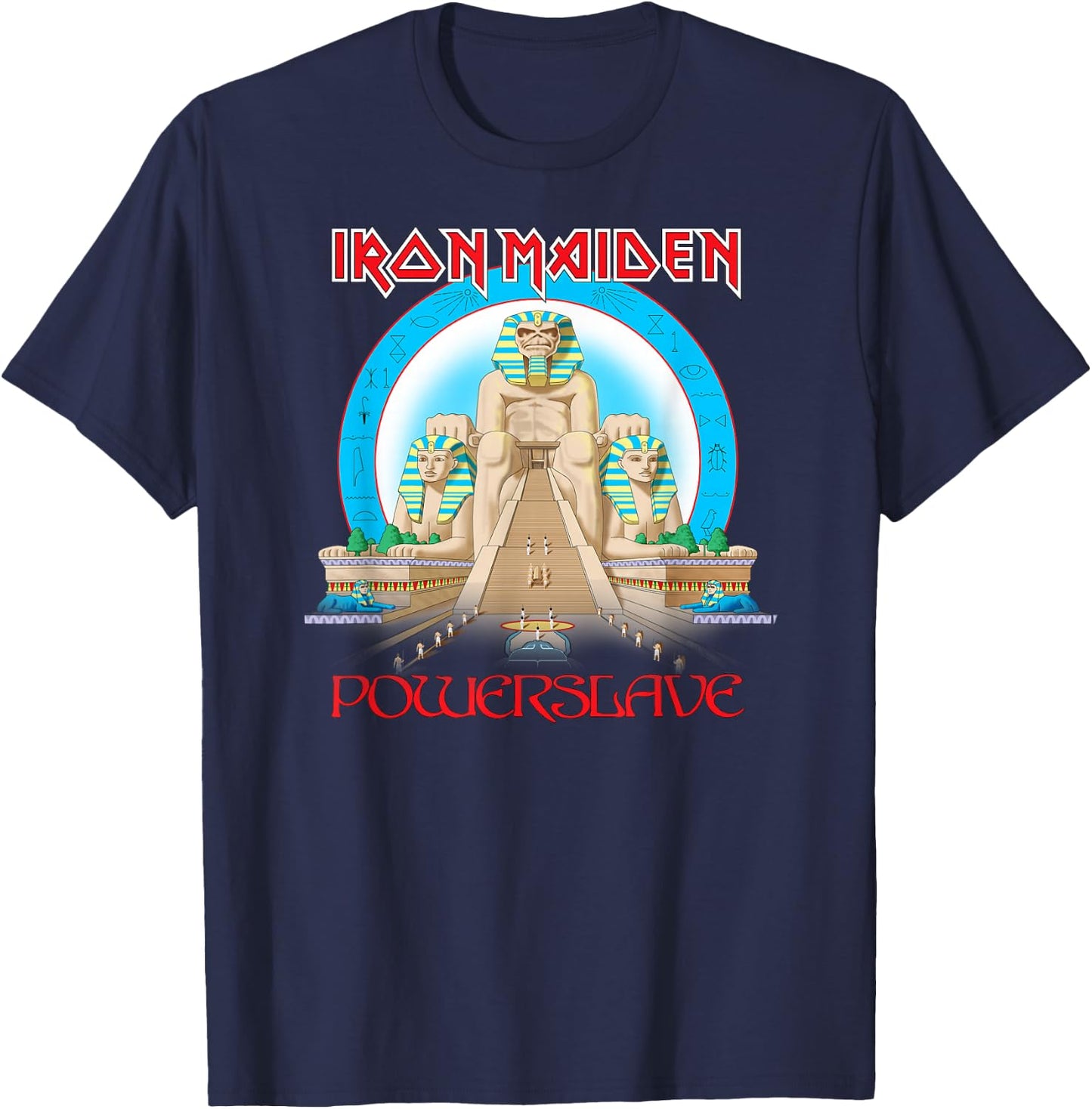 Iron Maiden - Powerslave Egypt Heather T-Shirt - T-Shirt | Navy