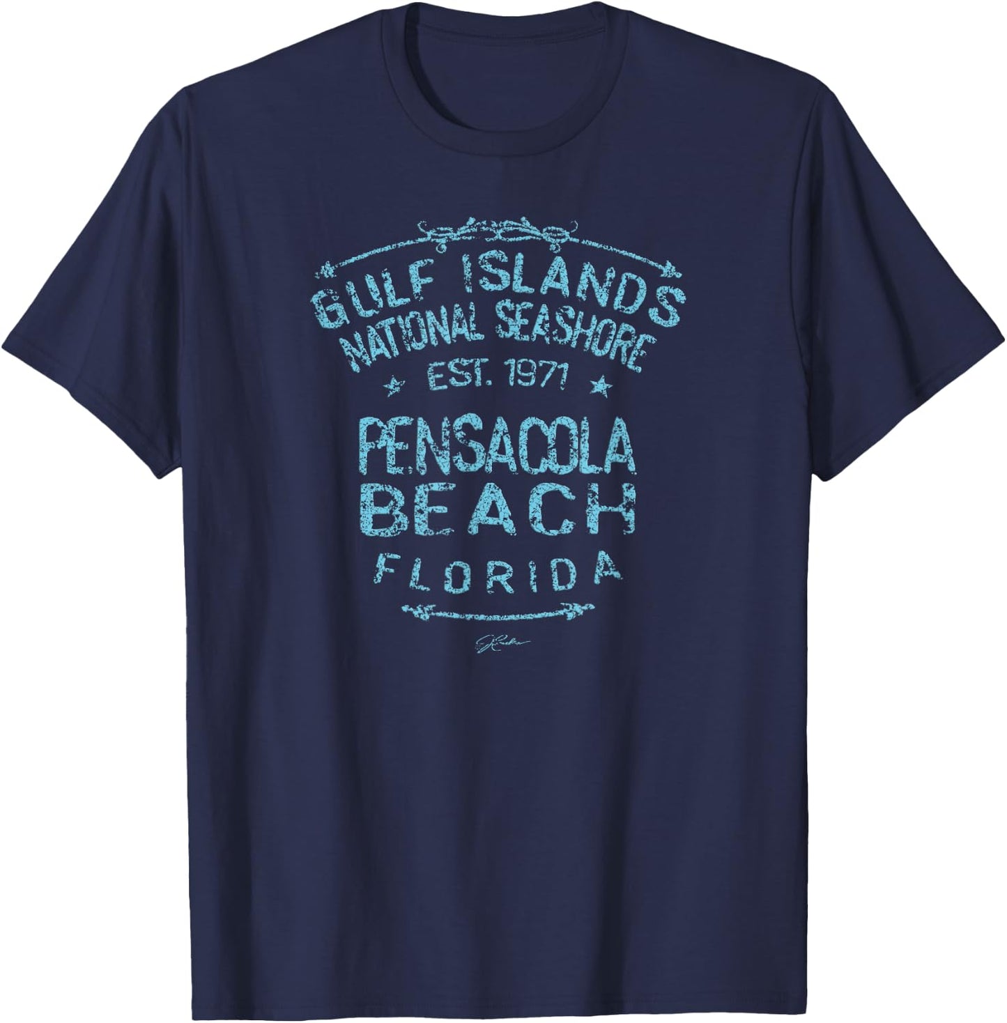 JCombs: Pensacola Beach, FL, Gulf Islands National Seashore T-Shirt - T-Shirt | Navy