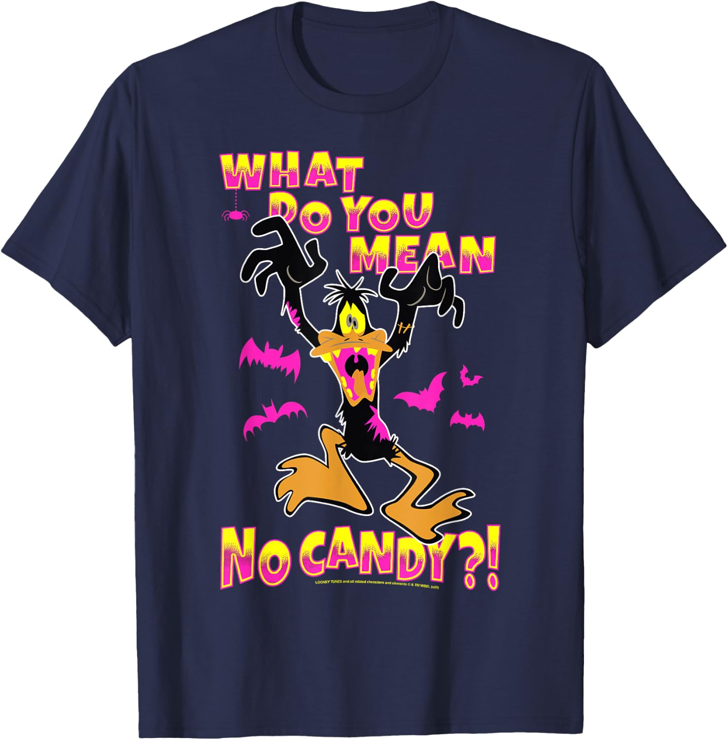 Looney Tunes Daffy No Candy Halloween T-Shirt - T-Shirt | Navy
