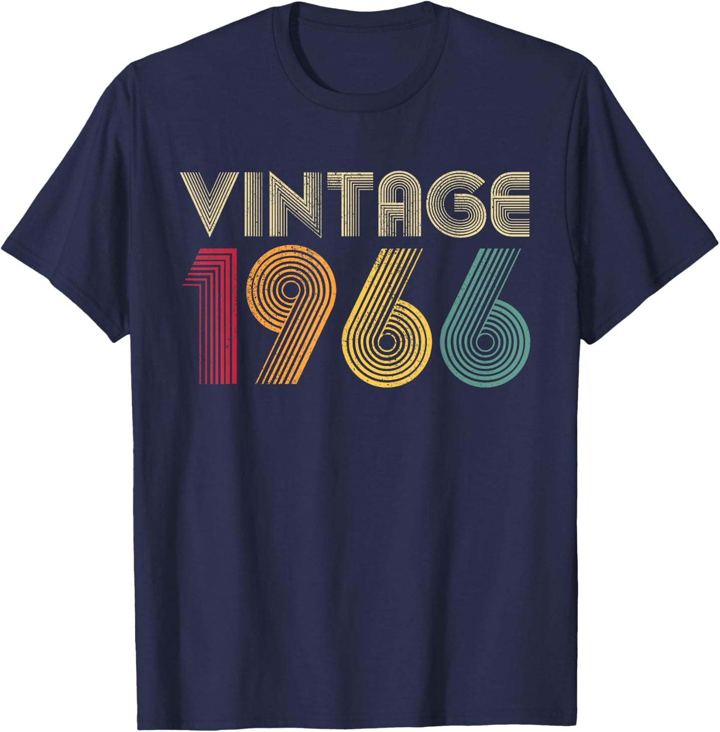 Vintage 1966 59th Birthday Gift Retro 59 Years Old T-Shirt - T-Shirt | Navy