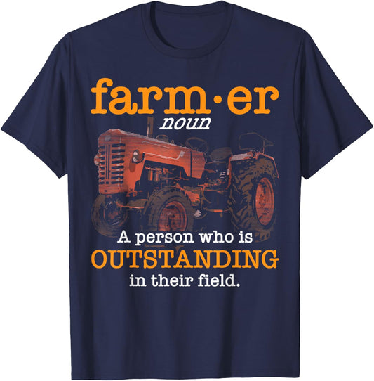 Funny Dairy Farmer Gift Local Farming Men Women Boys Girls T-Shirt - T-Shirt | Navy