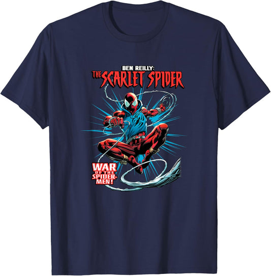 Marvel Spider-Man Ben Reilly The Scarlet Spider Epic Poster T-Shirt - T-Shirt | Navy