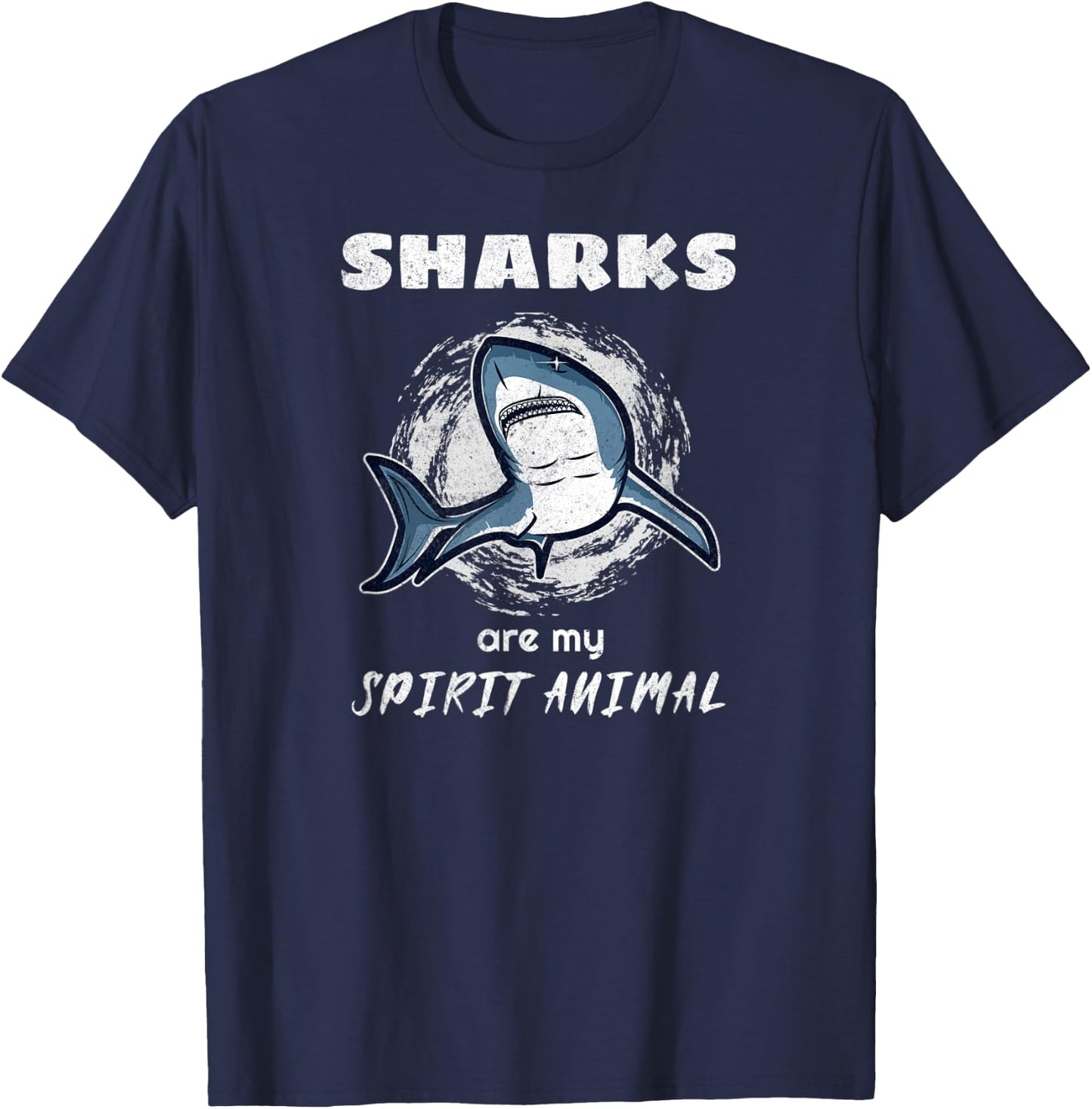 Sharks Are My Spirit Animal T-Shirt - T-Shirt | Navy