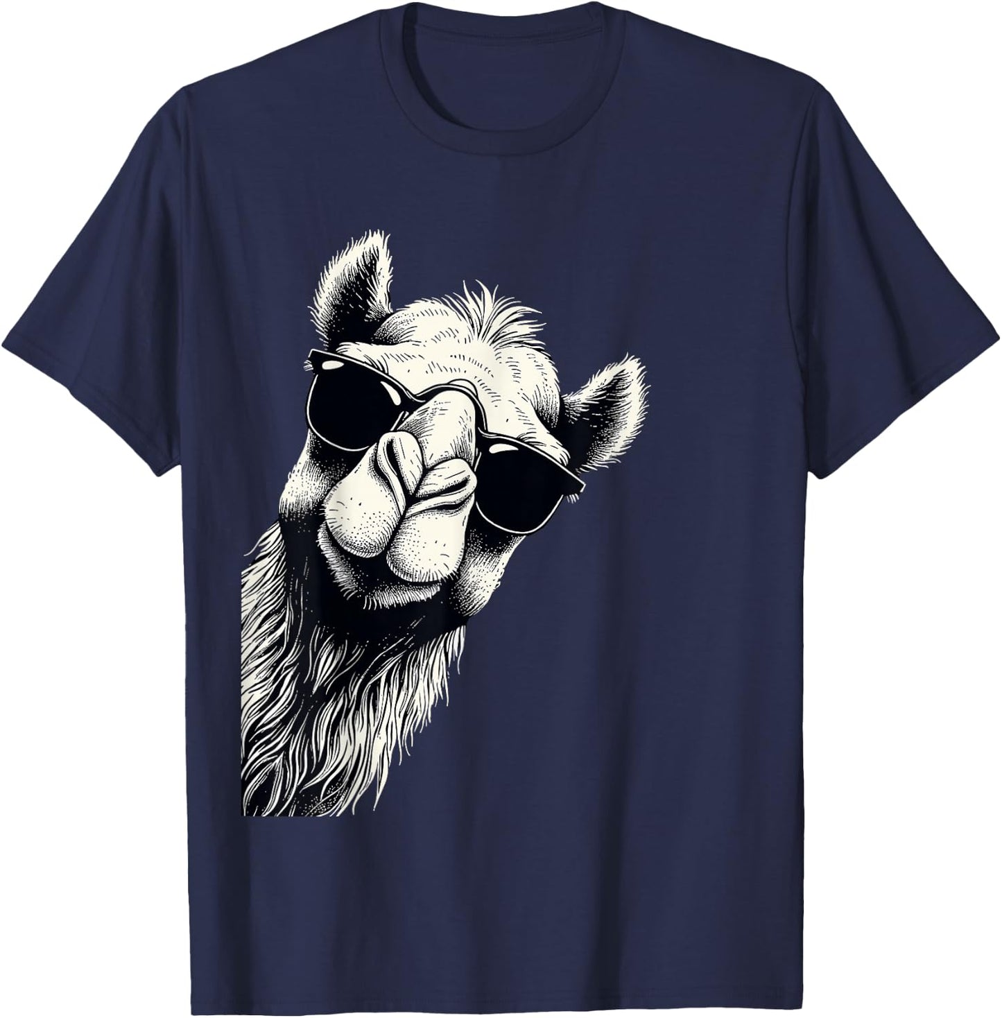 Funny Camel Wearing Sunglasses for Camel Lovers T-Shirt - T-Shirt | Navy