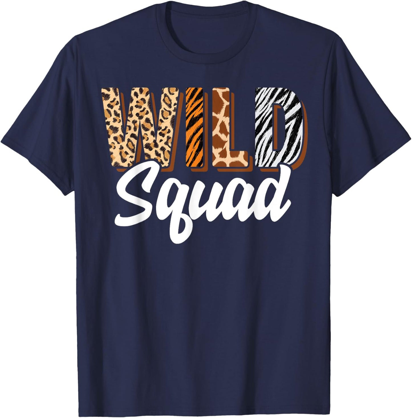 Wild Squad Zoo Born Two be Wild B-day Safari Jungle Animal T-Shirt - T-Shirt | Navy