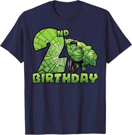 Marvel Avengers Hulk Smash 2nd Birthday T-Shirt - T-Shirt | Navy