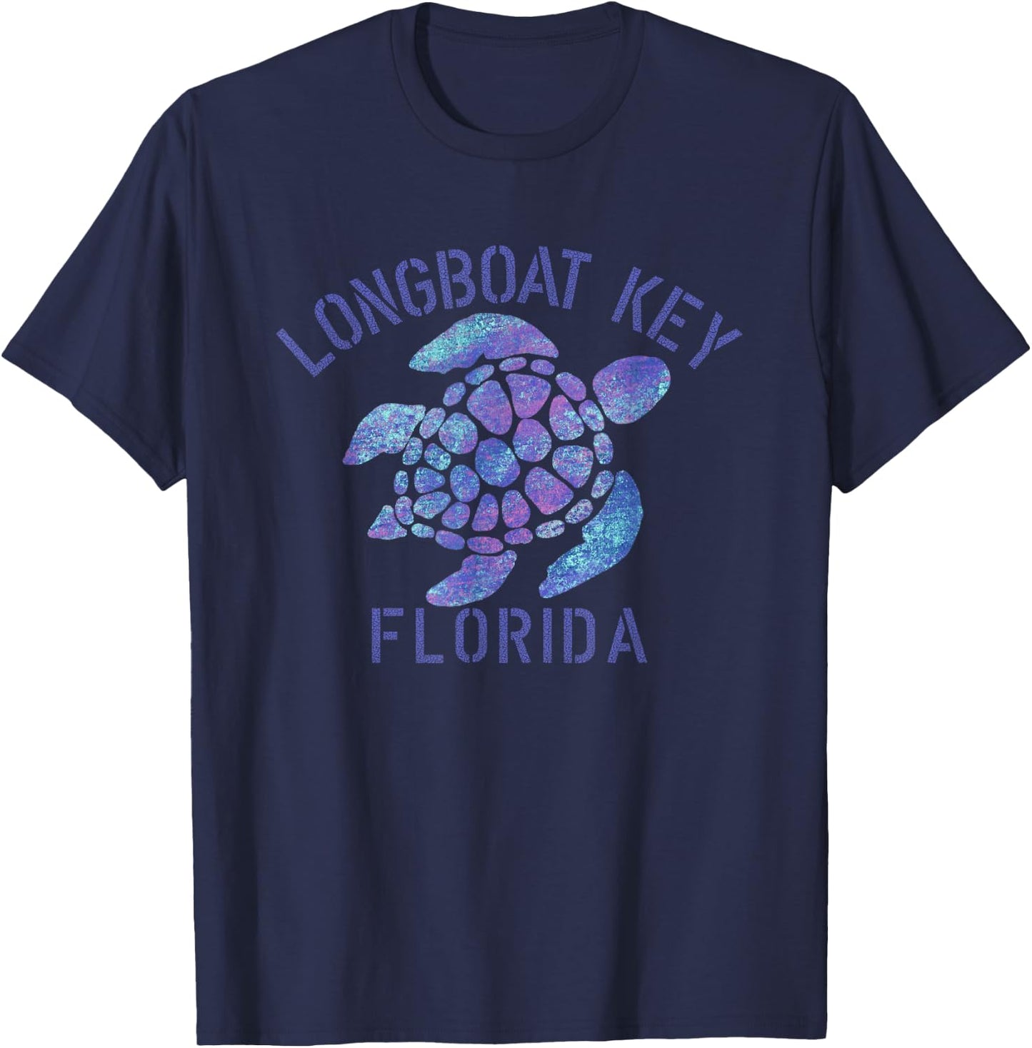 Longboat Key, FL Beach Design / Tribal Turtle Gift T-Shirt - T-Shirt | Navy