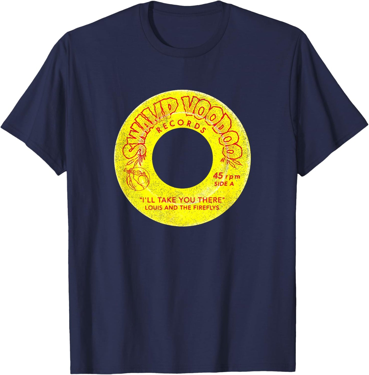 Disney Princess And The Frog Louis Swamp Voodoo Records T-Shirt - T-Shirt | Navy