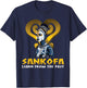 "Sankofa learn from the past" Adinkra Pan African Sankofa T-Shirt - T-Shirt | Navy