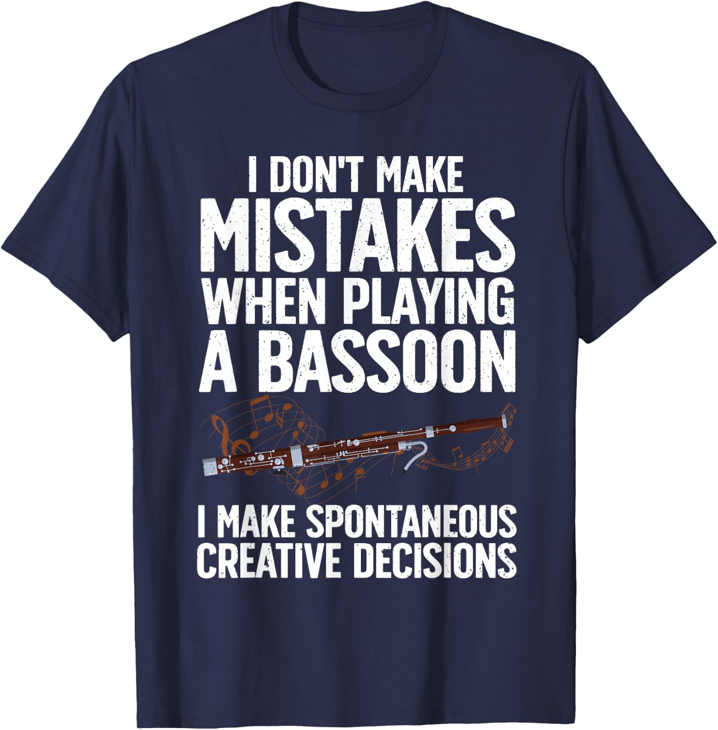 Cool Bassoon Art Women Bassoonist Bassoon Player T-Shirt - T-Shirt | Navy