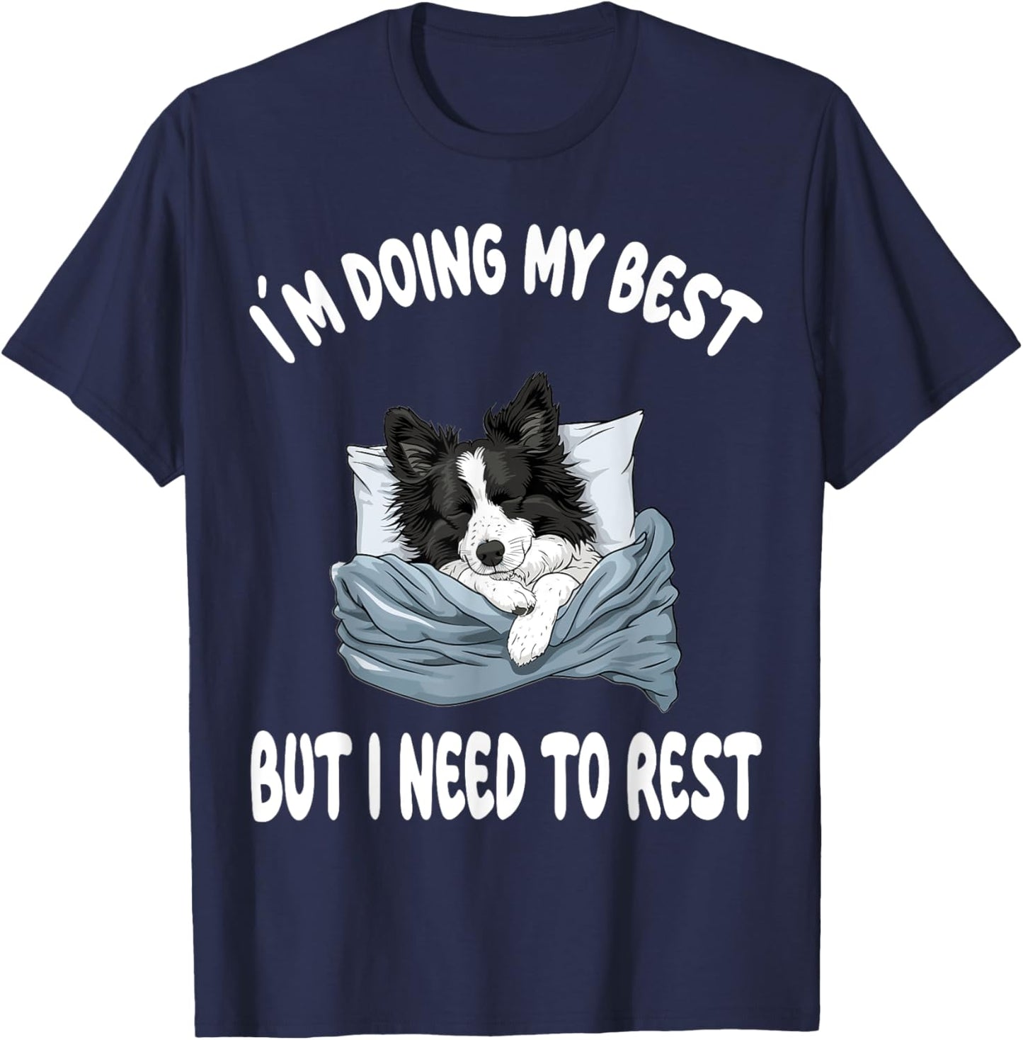 Border Collie Official Sleepshirt Pajamas Nightgown T-Shirt - T-Shirt | Navy