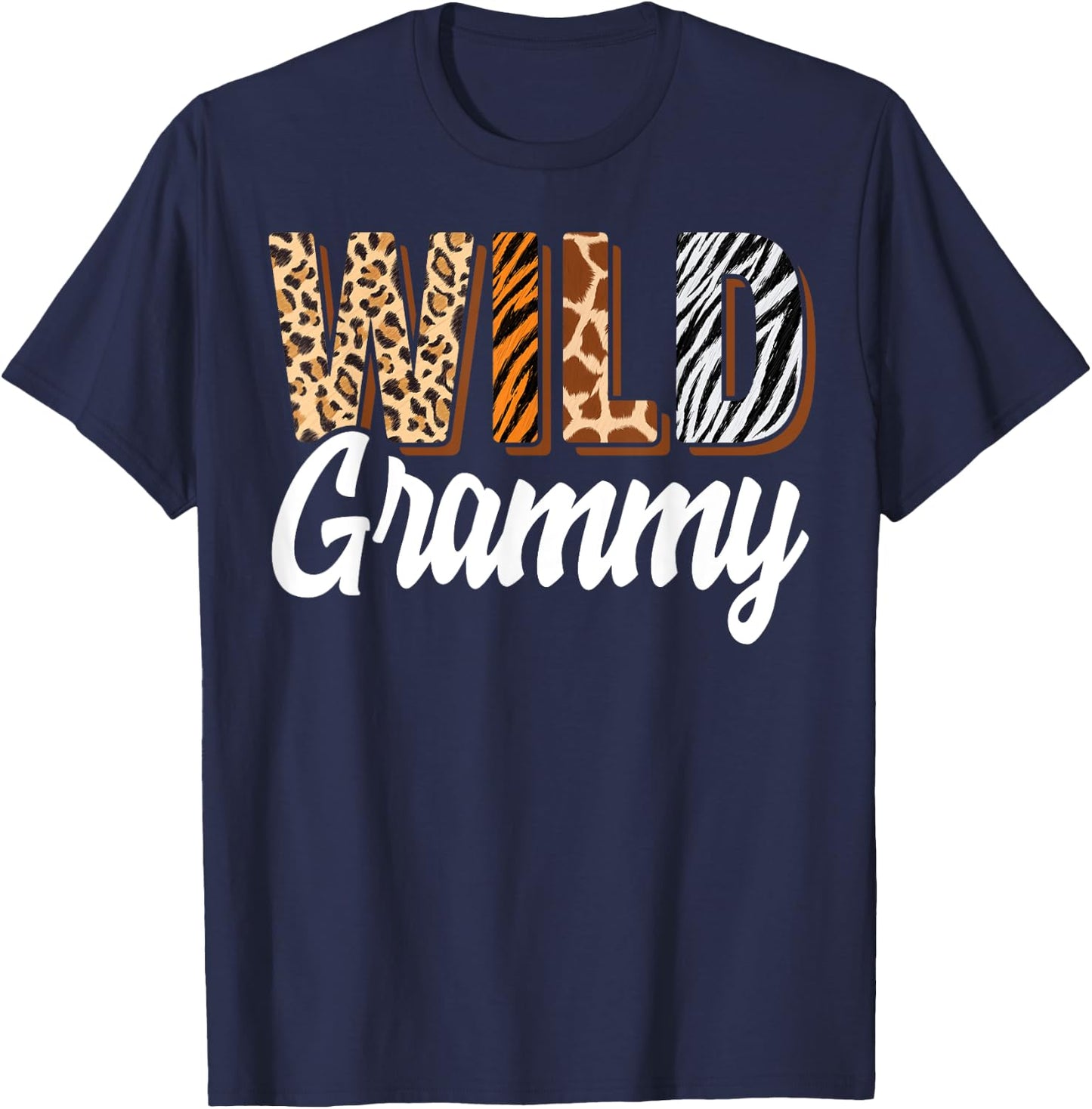 Wild Grammy Zoo Born Two be Wild B-day Safari Jungle Animal T-Shirt - T-Shirt | Navy