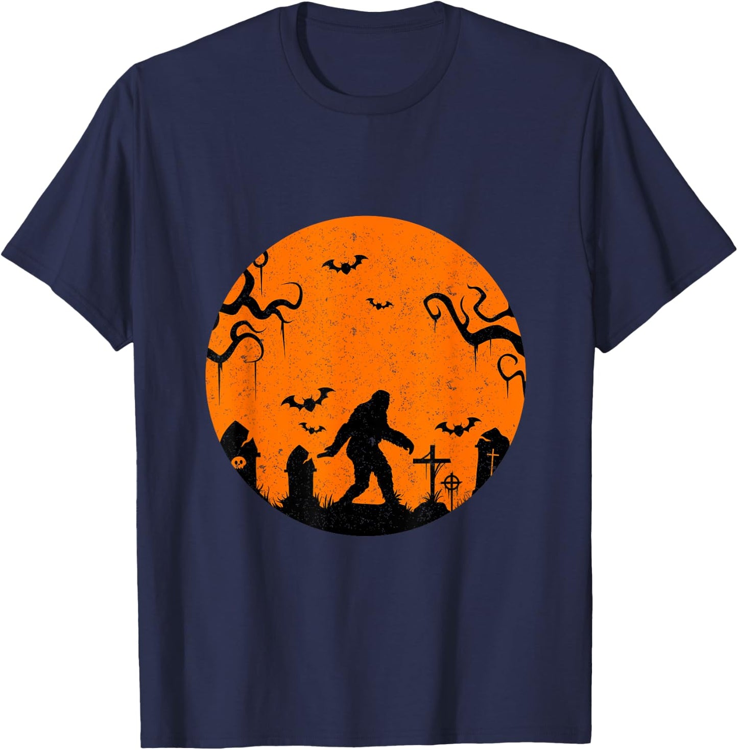 Halloween Bigfoot Sweet or Sour Monster Horror Gift T-Shirt - T-Shirt | Navy