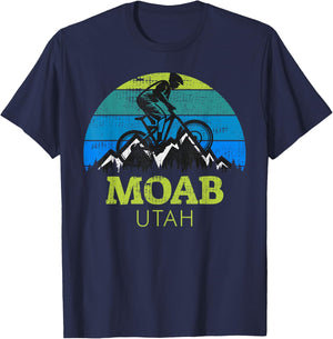 Moab Utah Mountain Biking MTB Souvenir T-Shirt - T-Shirt | Navy