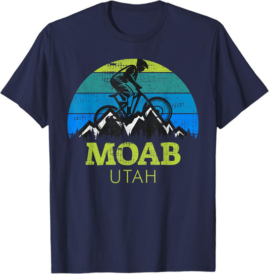 Moab Utah Mountain Biking MTB Souvenir T-Shirt - T-Shirt | Navy