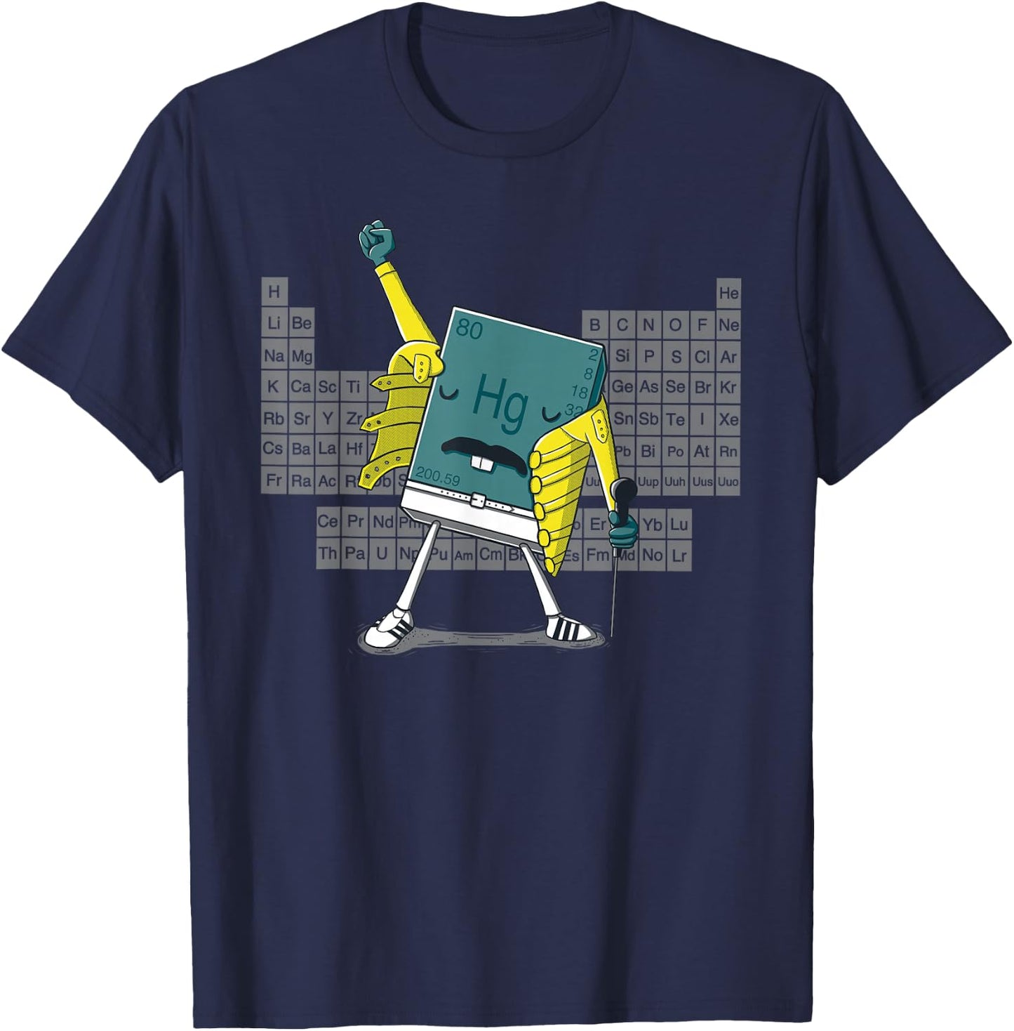Science Chemistry Mercury Rock Meme Queen LOL Parody Freddie T-Shirt - T-Shirt | Navy