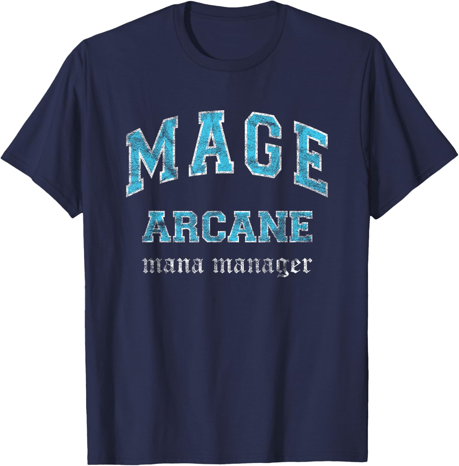 Arcane Mage MMO Gamer T-Shirt - T-Shirt | Navy