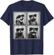 Funny Black and White Otter Smile Selfie Otters Face Picture T-Shirt - T-Shirt | Navy