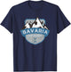 Vintage Bavaria, Germany Illustration / Retro Logo Ski T-Shirt - T-Shirt | Navy