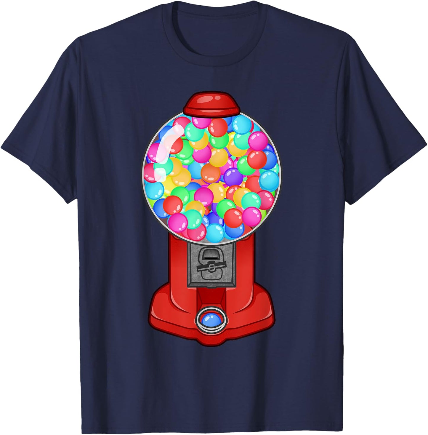 Funny Gumball Machine Halloween Gum Dispenser Easy Costume T-Shirt - T-Shirt | Navy