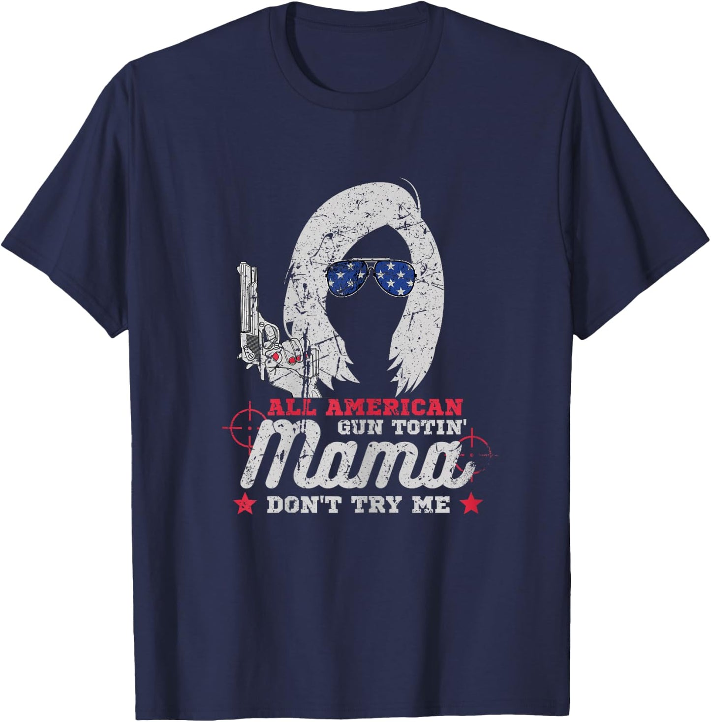 All American Gun Totin' Mama T-Shirt - T-Shirt | Navy