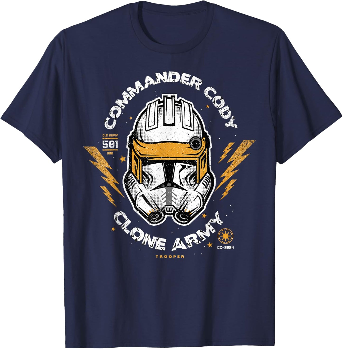 Star Wars Clone Wars Commander Cody Clone Army Portrait T-Shirt - T-Shirt | Navy