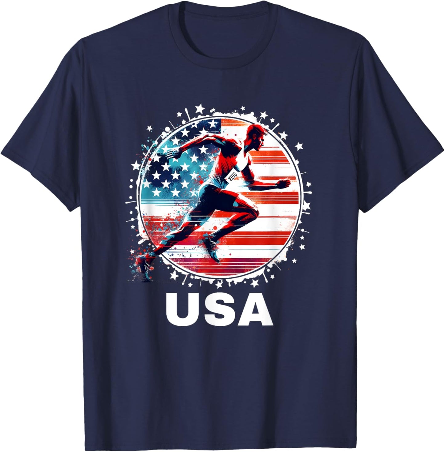Track and Field USA Team Men Women Kids Running Apparel USA T-Shirt - T-Shirt | Navy