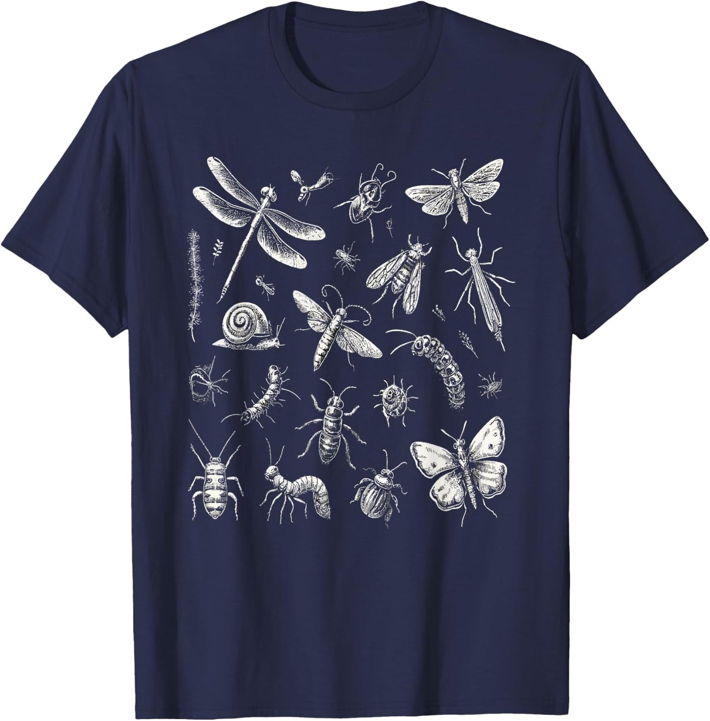 Minibeasts - Insects and Invertebrates Nature Lover T-Shirt - T-Shirt | Navy