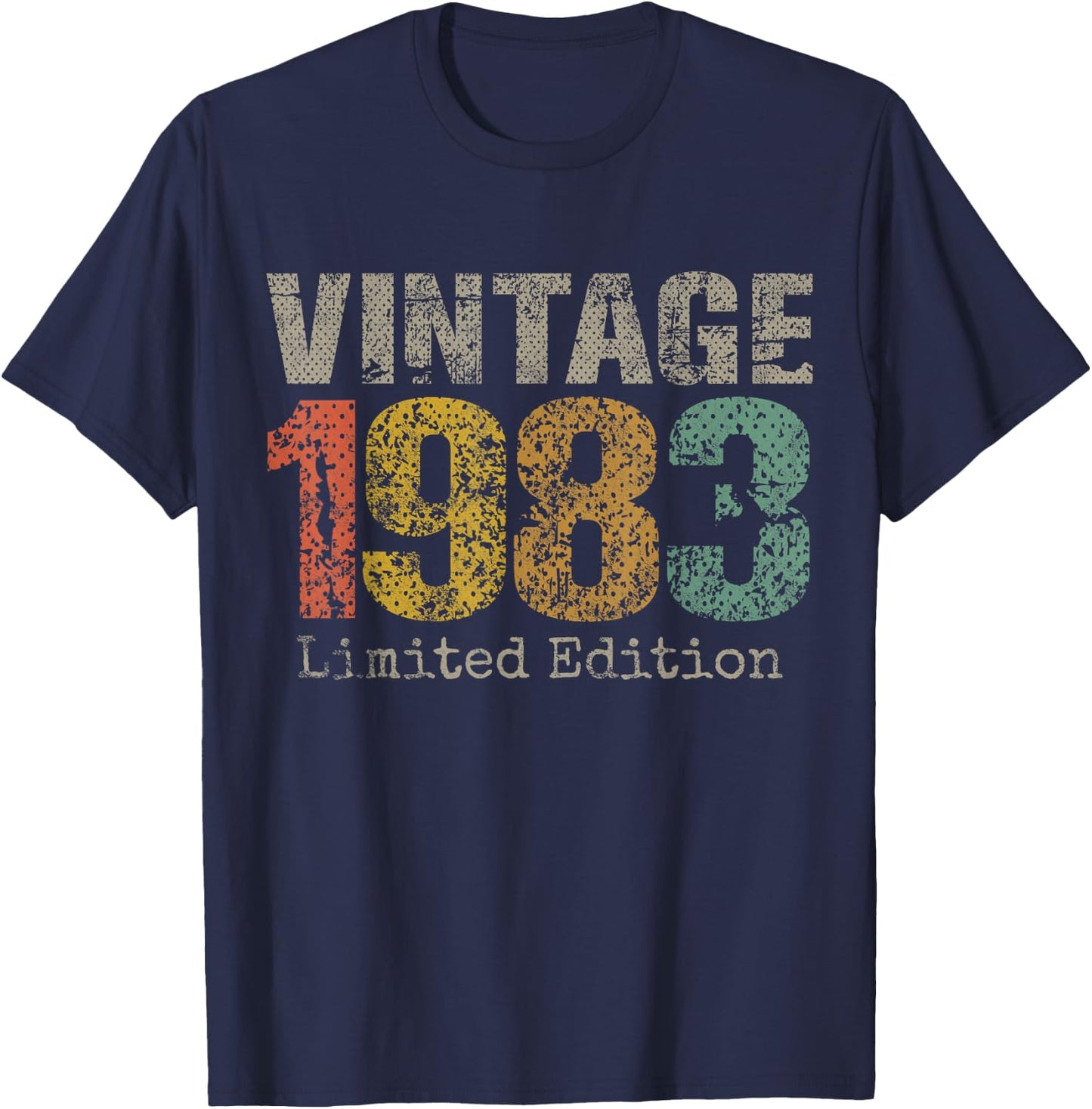 Vintage 1983 Limited Edition 42nd Birthday Gifts 42 Year Old T-Shirt - T-Shirt | Navy
