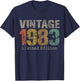 Vintage 1983 Limited Edition 42nd Birthday Gifts 42 Year Old T-Shirt - T-Shirt | Navy
