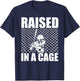 Raised In A Cage Baseball Training Batter Catcher Pitch T-Shirt - T-Shirt | Navy