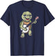 Banjo Picking Turtle Cute Funny Terrapin Music Graphic T-Shirt - T-Shirt | Navy